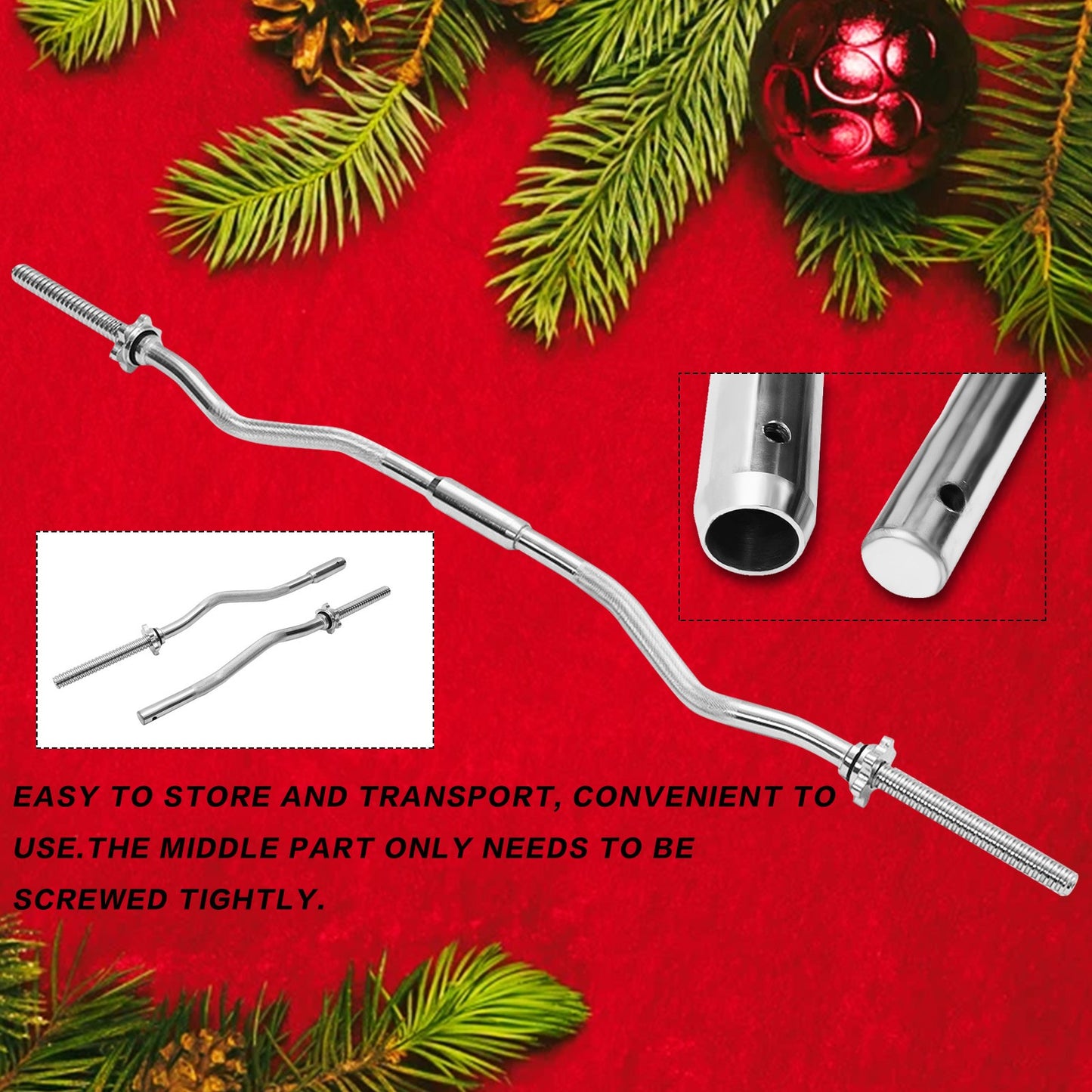 Barbell Dumbbell Curl Bar Weight Lifting Curl Barbell Gym Exercise Workout