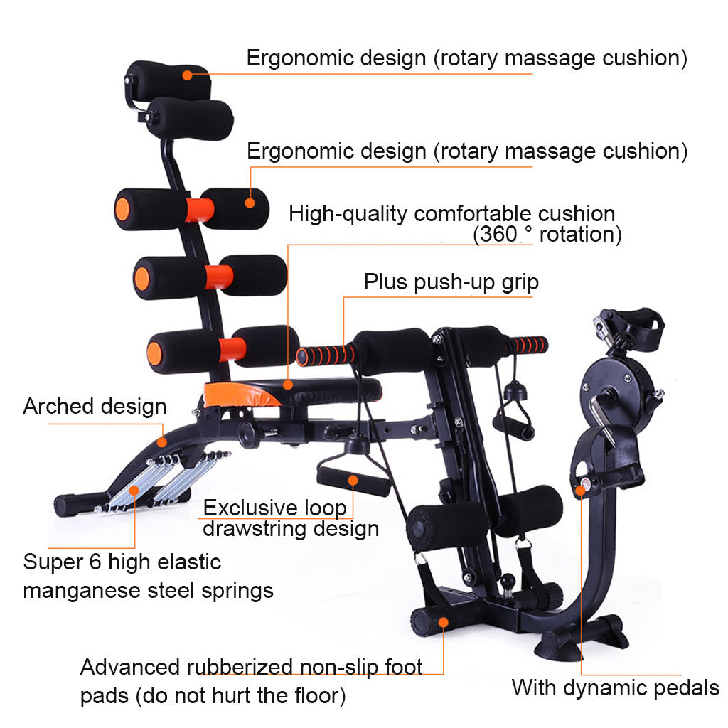 Abdominal Trainers Abdominal Workout Machine Thighs Buttocks Rodeo Height Adjustable Sit-up Exerciser Home Trainer